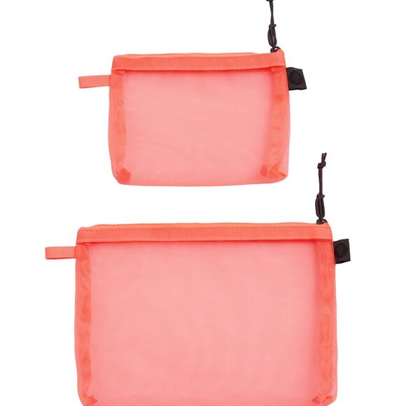 Baboon to the Moon - Monomesh Pouch Set in Neon Punch (Orange/Peach) - Picture 1 of 3